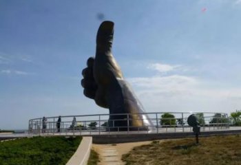 房地產拇指雕塑 剪影大拇指雕塑 鍛造點贊雕塑