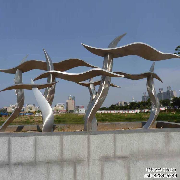 戶外千紙鶴雕塑 噴漆折紙風(fēng)格 燈光鶴鳥雕塑