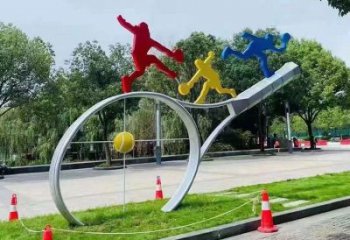 球拍雕塑 歐式步行街網(wǎng)球拍雕塑 大型體育雕塑