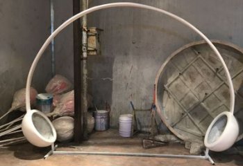 別墅區耳麥雕塑 大型別墅區耳機雕塑 剪影音樂雕塑