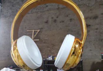 步行街耳麥雕塑 游樂場音樂雕塑 鑄造耳機雕塑