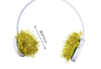 戶外耳麥雕塑 噴漆音樂雕塑 燈光耳機雕塑