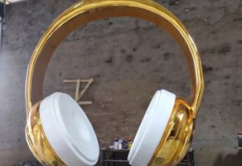 景觀耳麥雕塑 剪影音樂雕塑 商業街耳機雕塑