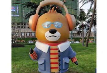 鑄造耳麥雕塑 中式村口耳機雕塑 景觀音樂雕塑