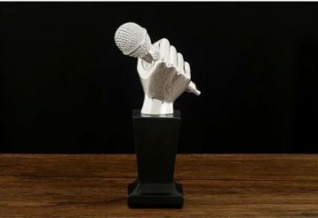 房地產麥克風雕塑 現代音樂雕塑 幾何話筒雕塑