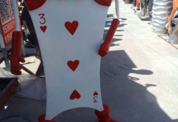 撲克雕塑 歐式步行街撲克牌雕塑 大型雕塑
