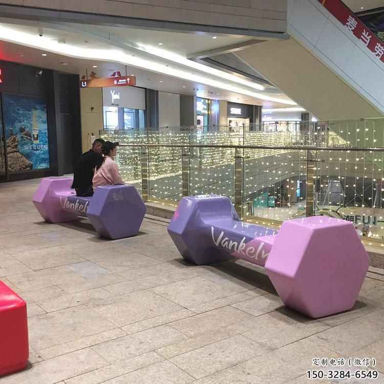 中式啞鈴雕塑廠家 啞光體育雕塑 游樂場景觀雕塑