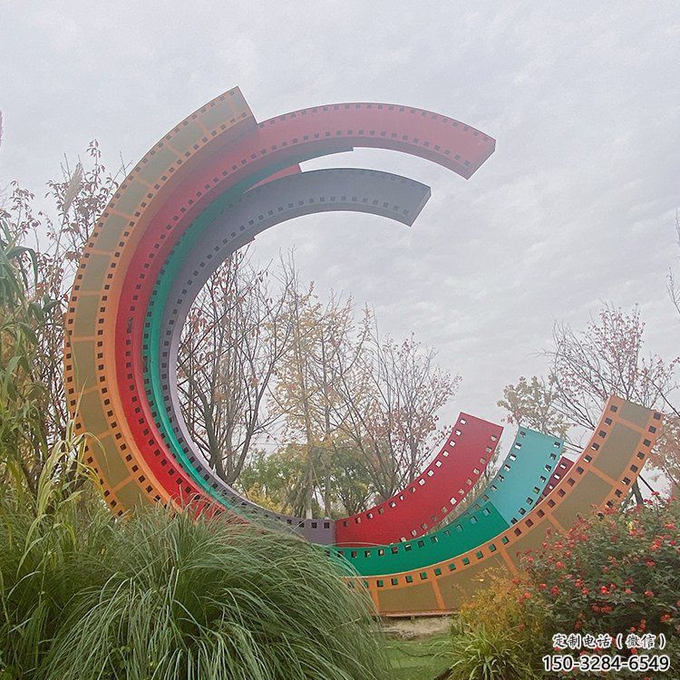 別墅區膠卷雕塑 大型別墅區膠片雕塑 剪影雕塑