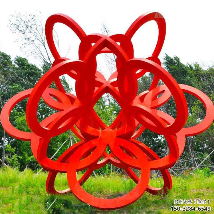 彩繪花環(huán)雕塑 景觀雕塑 街頭環(huán)形雕塑