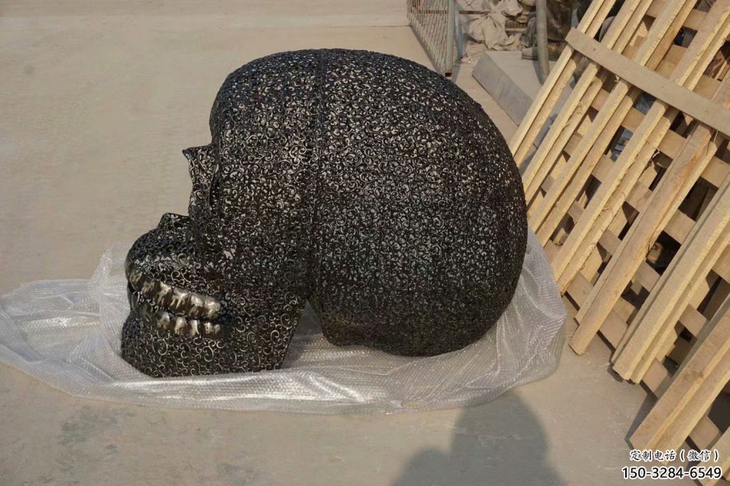 步行街骷髏雕塑 游樂場鬼怪雕塑 鑄造骷髏頭雕塑