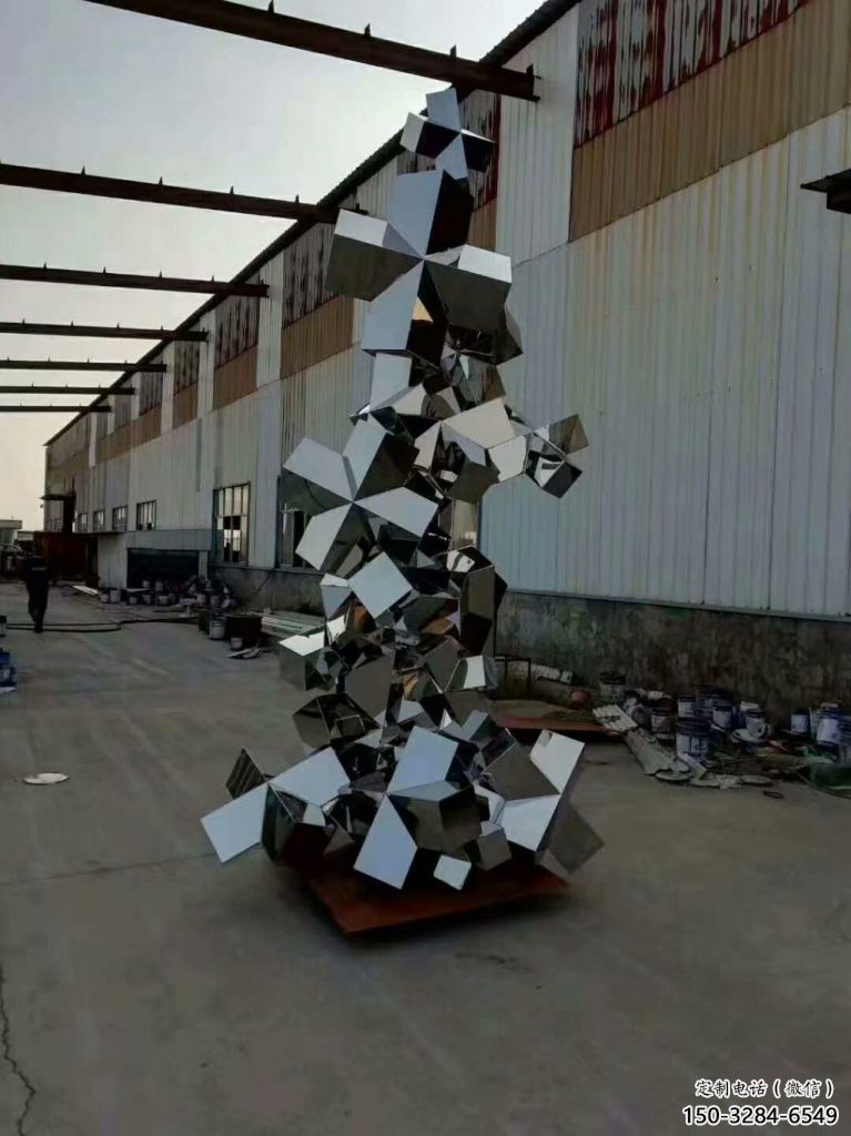 大型鵝卵石雕塑 鍛造發光空心石雕塑 房地產雕塑