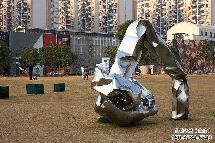 仿真鵝卵石雕塑 電鍍現(xiàn)代空心石雕塑 部隊雕塑