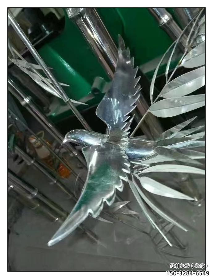 鏤空竹葉雕塑 噴水園林竹類雕塑 住宅小區植物雕塑