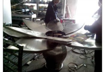 鏤空蓮花雕塑 噴水園林水蓮花雕塑 住宅小區(qū)花卉雕塑