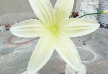 蘭花雕塑 拉絲玉蘭花雕塑 步行街雕塑