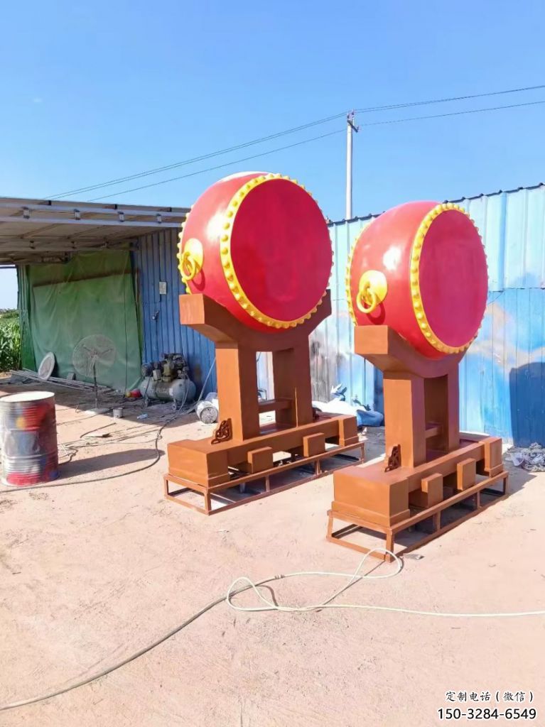 景觀戰鼓雕塑 剪影喜慶雕塑 商業街民族雕塑