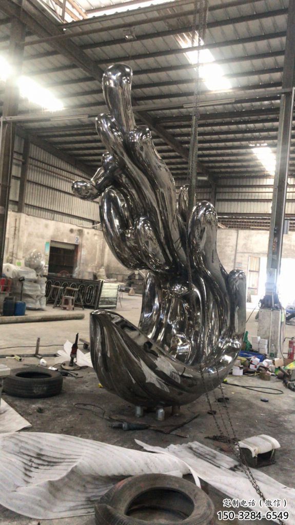 異形水花雕塑 現(xiàn)代校園雕塑 校園水景雕塑