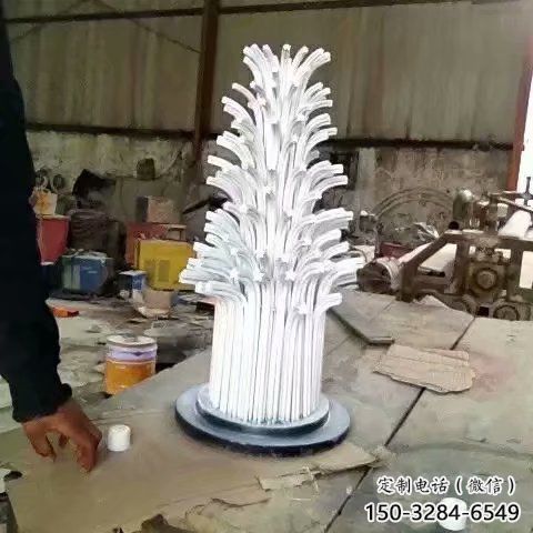 房地產(chǎn)雪花雕塑 現(xiàn)代窗花雕塑 幾何雕塑