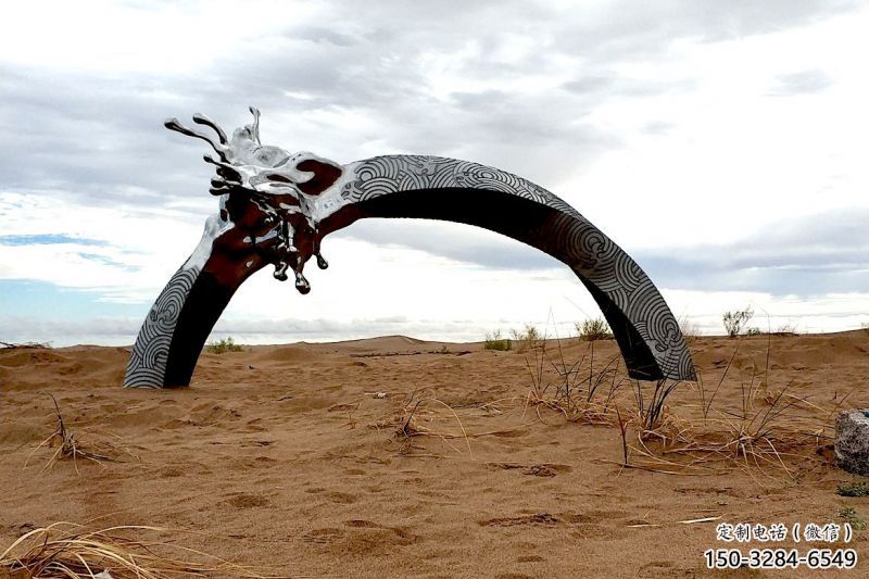 彩虹拱門雕塑，地標景觀雕塑，不銹鋼彩虹拱門雕塑