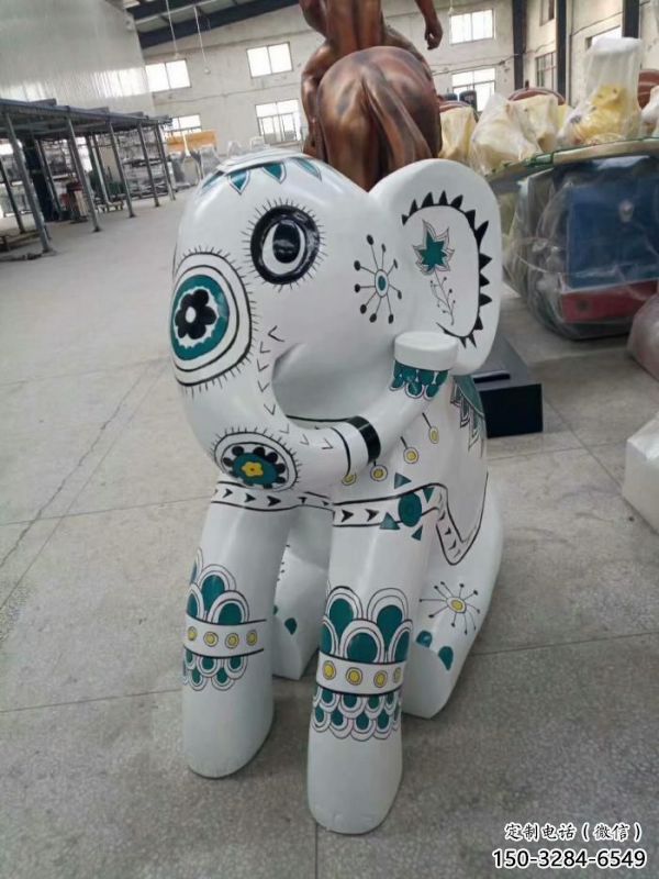 大象雕塑承接，景觀美陳，彩繪大象雕塑訂做