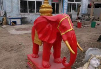 擺件大象雕塑，室外雕塑，玻璃鋼大象雕塑供應商