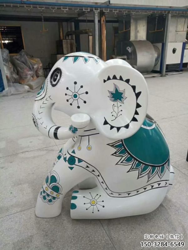 生產大象雕塑，室外軟裝，景區玻璃鋼大象雕塑供應商