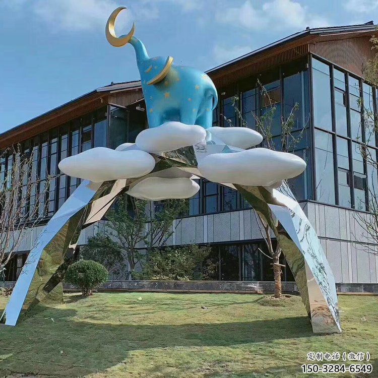 景觀大象雕塑選定，美陳雕塑，現代卡通大象雕塑優選