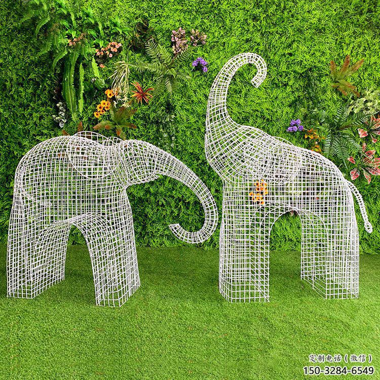 大象雕塑工程制作，城市雕塑，景觀鏤空大象雕塑生產(chǎn)