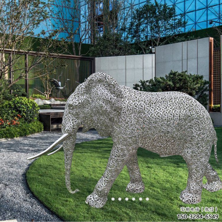 公園大象雕塑供求，景觀雕塑，鏤空藝術(shù)大象雕塑優(yōu)選