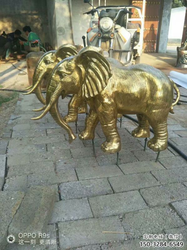 鑄銅大象雕塑專供，美陳雕塑，黃銅大象雕塑預定