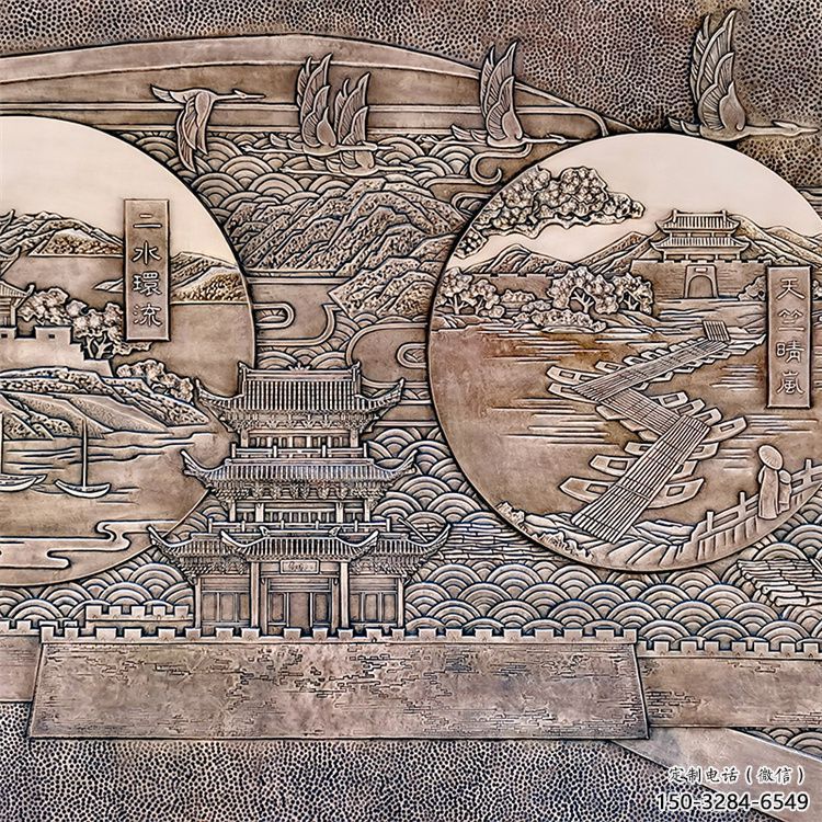庭院浮雕訂做，街景小品，戶外城堡浮雕制作