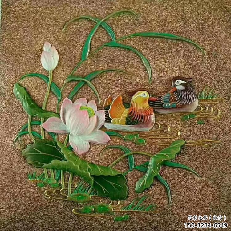 鴛鴦浮雕優選，多彩藝術，景觀動物浮雕廠家