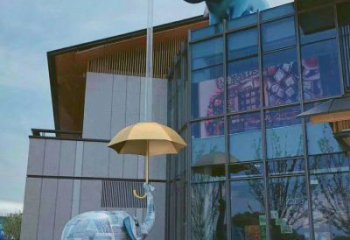 景區(qū)大象雕塑供給，動(dòng)物美陳雕塑，卡通大象雕塑供求