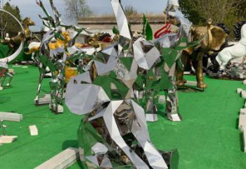 景區(qū)大象雕塑通用，陸地?cái)[件，各類鏡面大象雕塑點(diǎn)擊