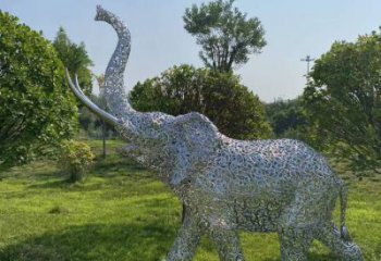 制造大象雕塑廠家，美陳組合，鏤空大象雕塑制作