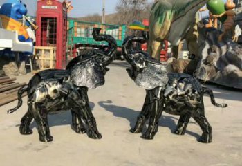 大象雕塑預(yù)定，小區(qū)擺件，鐵藝大象雕塑主題