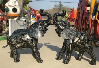 景區(qū)大象雕塑觀賞型，公園小品，鐵藝大象雕塑生產(chǎn)商