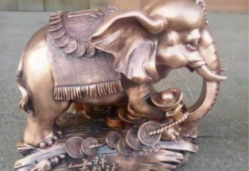 標(biāo)志大象雕塑精選，歐式風(fēng)格，紅銅大象雕塑指用