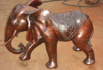 大象雕塑訂做，美陳雕塑，紅銅大象雕塑制作