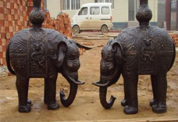 大象雕塑精選，景區雕塑，景觀紅銅大象雕塑提供