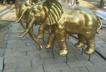 鑄銅大象雕塑專供，美陳雕塑，黃銅大象雕塑預定