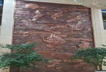 彩繪仙鶴浮雕通用，花園小品，廣場(chǎng)動(dòng)物浮雕優(yōu)價(jià)