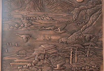 仙鶴浮雕批發(fā)，鍛造工藝，園林動物浮雕承接