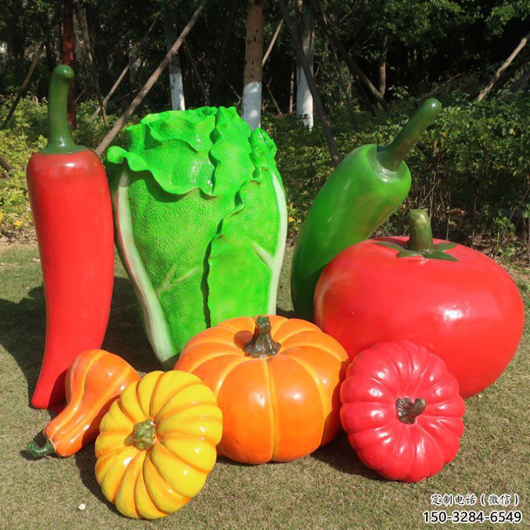 大型果籃雕塑公司，花園小品，辣椒果籃雕塑提供