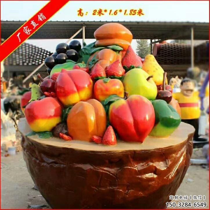 果籃雕塑承接，景觀雕塑，蘋果果籃雕塑供應
