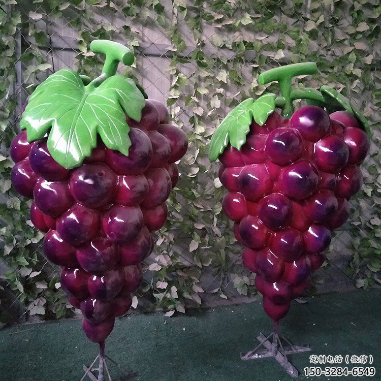 景區果籃雕塑觀賞型，公園小品，葡萄果籃雕塑生產商