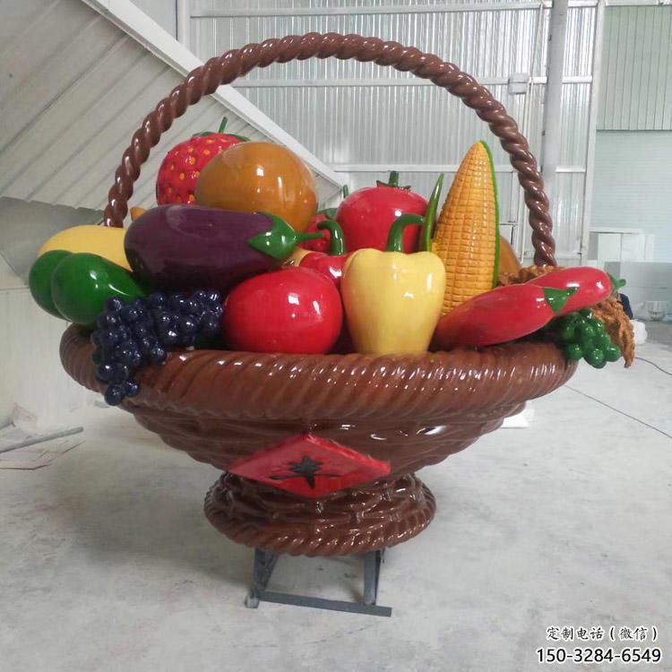 大型果籃雕塑制造，透雕系列，鴨梨果籃雕塑承接