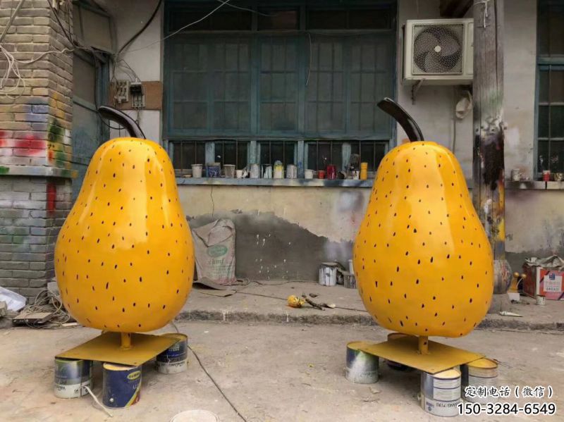 展示果籃雕塑精選，市標雕塑，鴨梨果籃雕塑