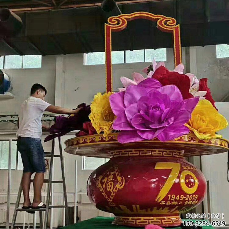 花籃雕塑通用，廣場(chǎng)雕塑，景觀花籃雕塑制作