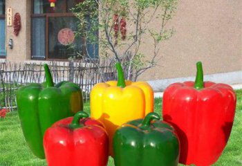 果籃雕塑制造商，校園雕塑，辣椒果籃雕塑供給